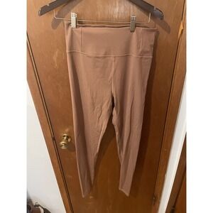 Girlfriend Collective‎ rye rib high-rise cropped leggings size: L